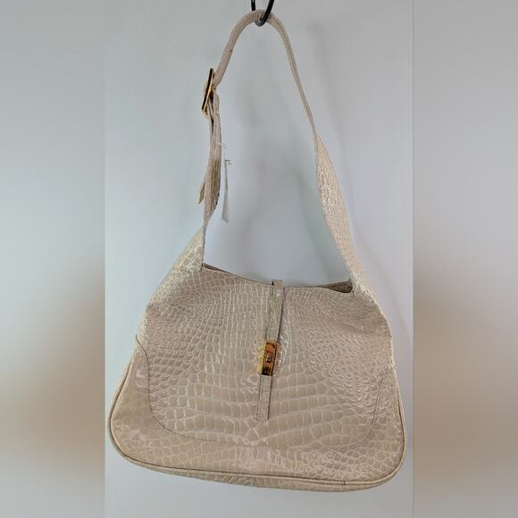 Delmar Patent Leather Italian Cream Shoulder Bag NWT | 25129 - Picture 10 of 10